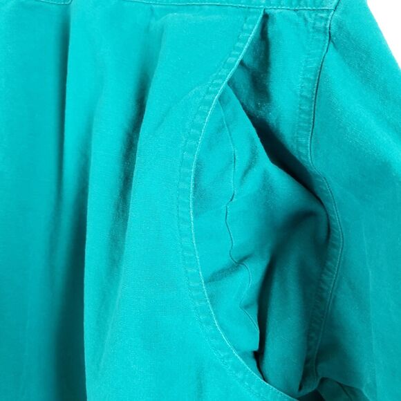 VINTAGE The North Face Mens SIZE M/L Green Button Down Shirt 70s 80s Long Sleeve - Picture 6 of 9